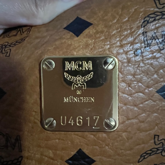 MCM Large Cognac Side Studded Backpack - Picture 2 of 10